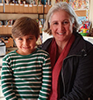 Sharon Gray with a child from her centre